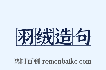 羽绒造句是什么意思的图片